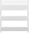 vidaXL - Wandschoenenkast - 80x18x90 - cm - bewerkt - hout - wit