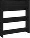 vidaXL - Wandschoenenkast - 80x18x90 - cm - bewerkt - hout - zwart