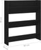 vidaXL - Wandschoenenkast - 80x18x90 - cm - bewerkt - hout - zwart