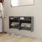 vidaXL - Wandschoenenkasten - 2 - st - 60x18x60 - cm - hout - hoogglans - grijs
