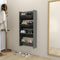 vidaXL - Wandschoenenkasten - 2 - st - 60x18x60 - cm - hout - hoogglans - grijs
