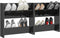 vidaXL - Wandschoenenkasten - 2 - st - 60x18x60 - cm - hout - hoogglans - grijs