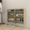 vidaXL - Wandschoenenkasten - 2 - st - 60x18x90 - cm - bewerkt - hout - grijs