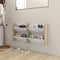 vidaXL - Wandschoenenkasten - 2 - st - 60x18x90 - cm - bewerkt - hout - grijs