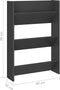 vidaXL - Wandschoenenkasten - 2 - st - 60x18x90 - cm - bewerkt - hout - grijs