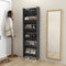 vidaXL - Wandschoenenkasten - 2 - st - 60x18x90 - cm - bewerkt - hout - grijs
