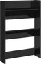 vidaXL - Wandschoenenkasten - 2 - st - 60x18x90 - cm - hout - hoogglans - zwart