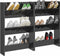 vidaXL - Wandschoenenkasten - 2 - st - 60x18x90 - cm - hout - hoogglans - grijs