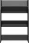 vidaXL - Wandschoenenkasten - 2 - st - 60x18x90 - cm - hout - hoogglans - grijs