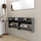 vidaXL - Wandschoenenkasten - 2 - st - 80x18x60 - cm - hout - hoogglans - grijs
