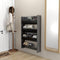 vidaXL - Wandschoenenkasten - 2 - st - 80x18x60 - cm - hout - hoogglans - grijs