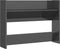vidaXL - Wandschoenenkasten - 2 - st - 80x18x60 - cm - hout - hoogglans - grijs