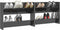vidaXL - Wandschoenenkasten - 2 - st - 80x18x60 - cm - hout - hoogglans - grijs