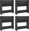 vidaXL - Wandschoenenkasten - 4 - st - 60x18x60 - cm - bewerkt - hout - grijs