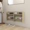 vidaXL - Wandschoenenkasten - 4 - st - 60x18x60 - cm - bewerkt - hout - hoogglans - wit
