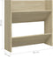 vidaXL - Wandschoenenkasten - 4 - st - 60x18x60 - cm - bewerkt - hout - sonoma - eiken