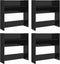 vidaXL - Wandschoenenkasten - 4 - st - 60x18x60 - cm - hout - hoogglans - zwart