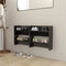 vidaXL - Wandschoenenkasten - 4 - st - 60x18x60 - cm - hout - hoogglans - grijs