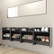 vidaXL - Wandschoenenkasten - 4 - st - 60x18x60 - cm - hout - hoogglans - grijs