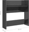 vidaXL - Wandschoenenkasten - 4 - st - 60x18x60 - cm - hout - hoogglans - grijs