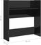vidaXL - Wandschoenenkasten - 4 - st - 60x18x60 - cm - hout - hoogglans - zwart