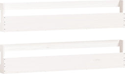 vidaXL - Wandschoenenrekken - 2 - st - 110x9x23 - cm - massief - grenenhout - wit