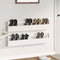 vidaXL - Wandschoenenrekken - 2 - st - 110x9x23 - cm - massief - grenenhout - wit