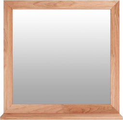 vidaXL - Wandspiegel - 55x55 - cm - massief - walnotenhout