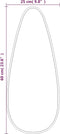 vidaXL - Wandspiegel - 60x25 - cm - zwart