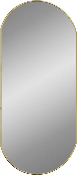 vidaXL - Wandspiegel - 90x40 - cm - ovaal - goudkleurig
