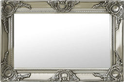vidaXL - Wandspiegel - barok - stijl - 60x40 - cm - zilverkleurig