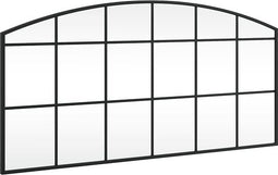 vidaXL - Wandspiegel - boog - 100x50 - cm - ijzer - zwart