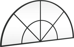 vidaXL - Wandspiegel - boog - 80x40 - cm - ijzer - zwart