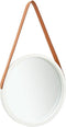 vidaXL - Wandspiegel - met - band - 40 - cm - wit