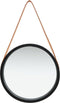vidaXL - Wandspiegel - met - band - 40 - cm - zwart