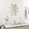 vidaXL - Wandspiegel - met - LED-lampen - rond - glas