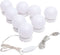 vidaXL - Wandspiegel - met - LED-lampen - rond - glas