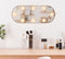 vidaXL - Wandspiegel - met - LED's - ovaal - 25x60 - cm - glas