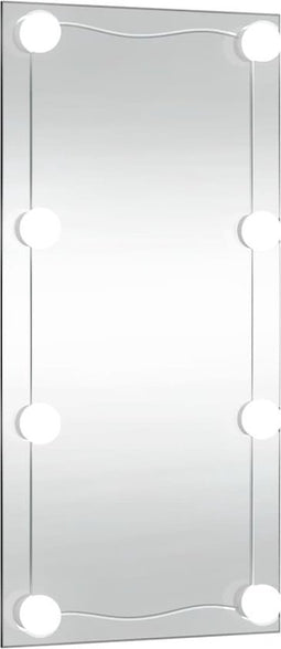 vidaXL - Wandspiegel - met - LED's - rechthoekig - 30x60 - cm - glas
