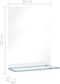 vidaXL - Wandspiegel - met - schap - 30x50 - cm - gehard - glas