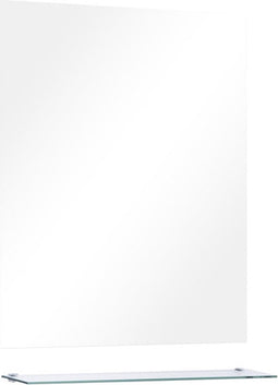 vidaXL - Wandspiegel - met - schap - 50x60 - cm - gehard - glas