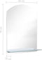 vidaXL - Wandspiegel - met - schap - 50x70 - cm - gehard - glas