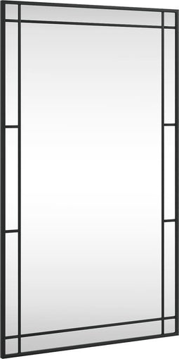 vidaXL - Wandspiegel - rechthoekig - 60x100 - cm - ijzer - zwart