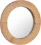 vidaXL - Wandspiegel - rond - 40 - cm - teakhout
