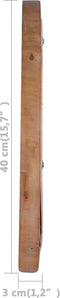 vidaXL - Wandspiegel - rond - 40 - cm - teakhout