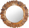 vidaXL - Wandspiegel - rond - 60 - cm - teakhout