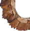 vidaXL - Wandspiegel - rond - 60 - cm - teakhout
