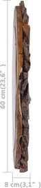 vidaXL - Wandspiegel - rond - 60 - cm - teakhout