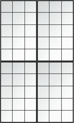 vidaXL - Wandspiegels - 4 - st - 100x60 - cm - metaal - zwart
