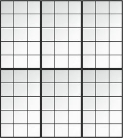 vidaXL - Wandspiegels - 6 - st - 100x60 - cm - metaal - zwart